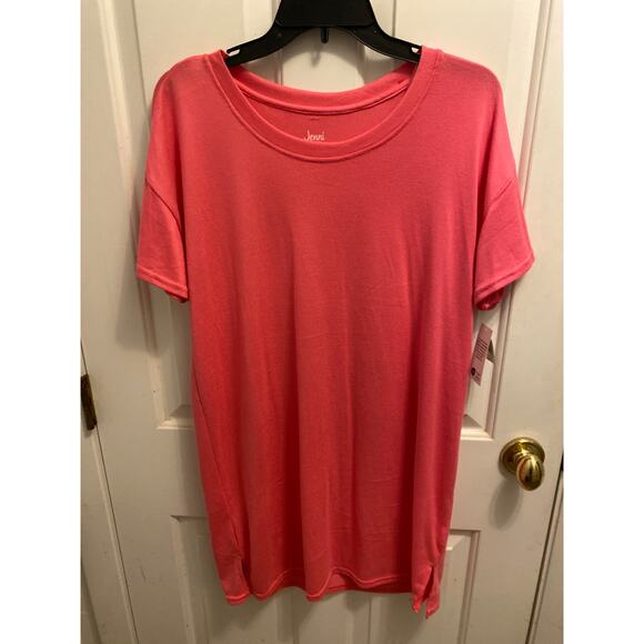 NWT Jenni Intimates Women's Size Medium "What Day is it" Pink T-Shirt - Picture 1 of 5